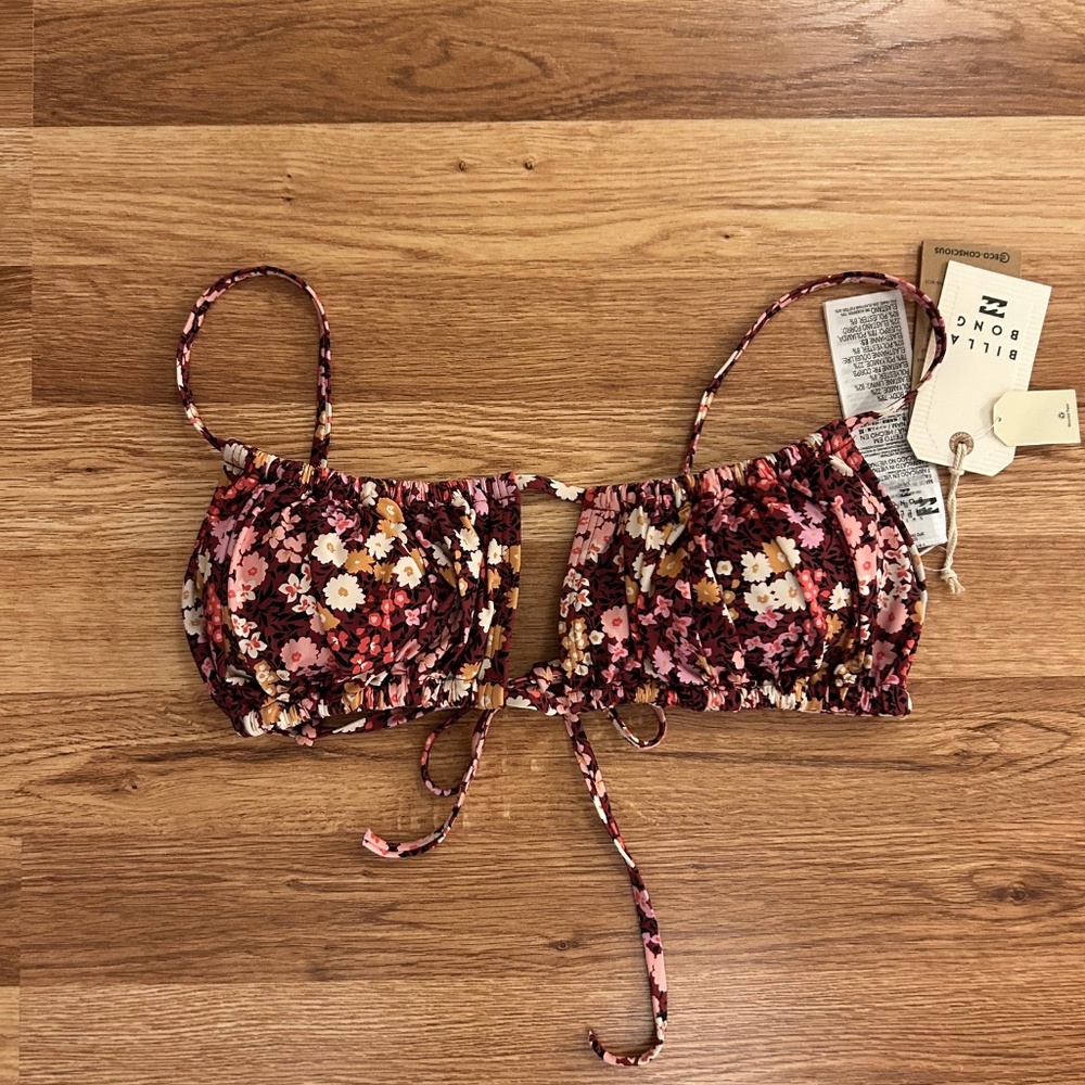 NWT Billabong Field of Dreams Alina Bralette Bikini Top